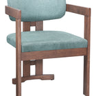 Zuo Poly Dining Chair Moss Gray & Walnut