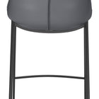 Zuo Magnus Counter Stool (Set of 2) Dark Gray & Black