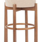 Zuo Nade Barstool (Set of 2) Beige & Walnut