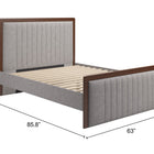 Zuo Somune Queen Bed Gray & Walnut