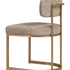 Zuo Velar Dining Chair (Set of 2) Beige & Bronze