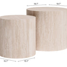 Zuo Carzo Coffee Table Set (2-Piece) Stone Beige