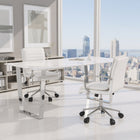 Zuo Atlas Dining Table White & Silver