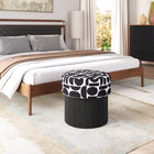 Zuo Boto Storage Ottoman Black & White