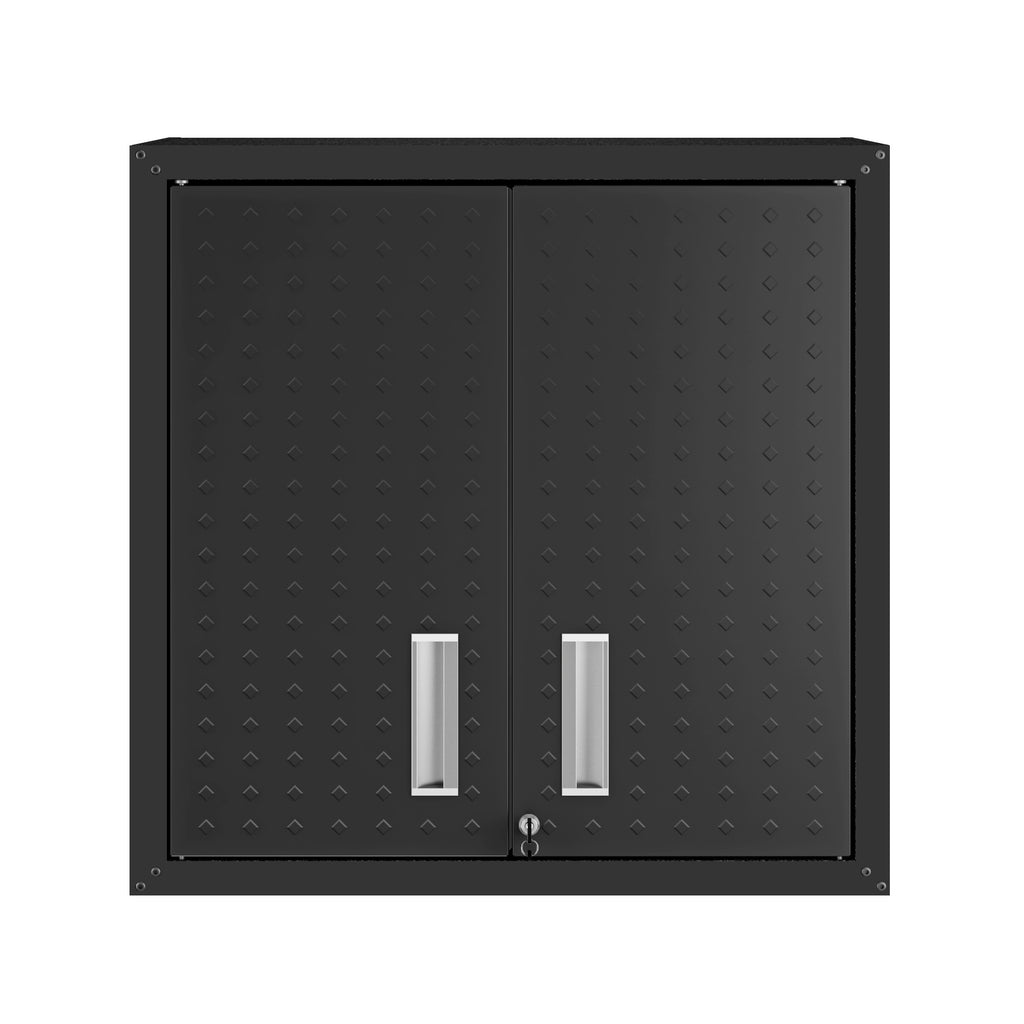 Manhattan Comfort Fortress Modern 30" Floating Garage Cabinet in Charcoal Gray