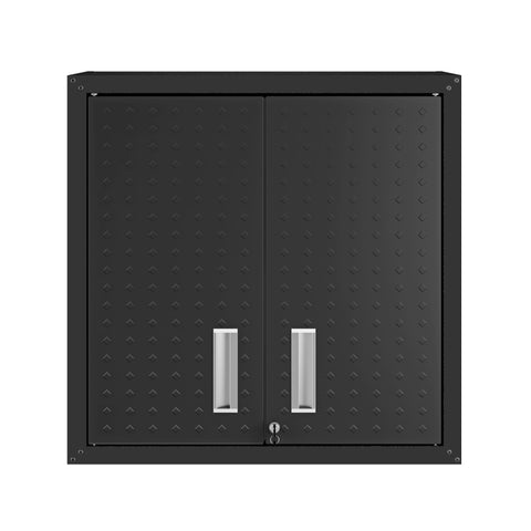 Manhattan Comfort Fortress Modern 30" Floating Garage Cabinet in Charcoal Gray