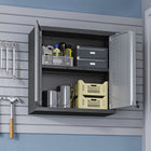 Manhattan Comfort Fortress Modern 30" Floating Garage Cabinet in Dark Gray