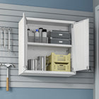 Manhattan Comfort Fortress Modern 30" Floating Garage Cabinet in White
