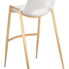 Zuo Desi Barstool (Set of 2) White & Gold
