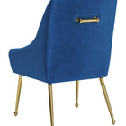 Zuo Maxine Dining Chair Navy Blue & Gold