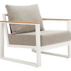 Zuo Welt Armchair Taupe & White