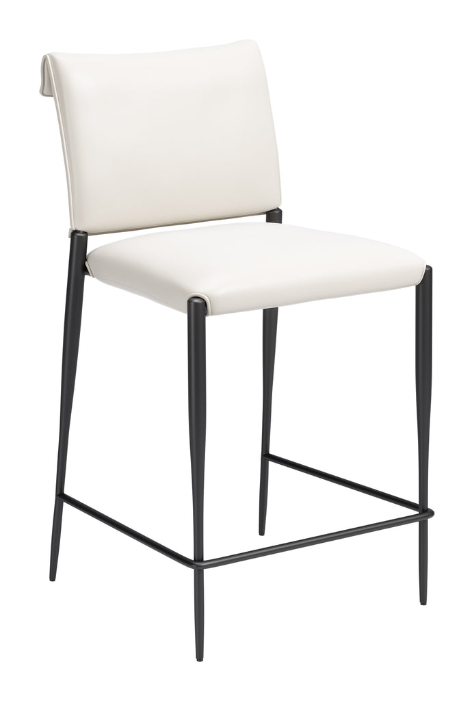 Zuo Freesia Counter Stool (Set of 2) White