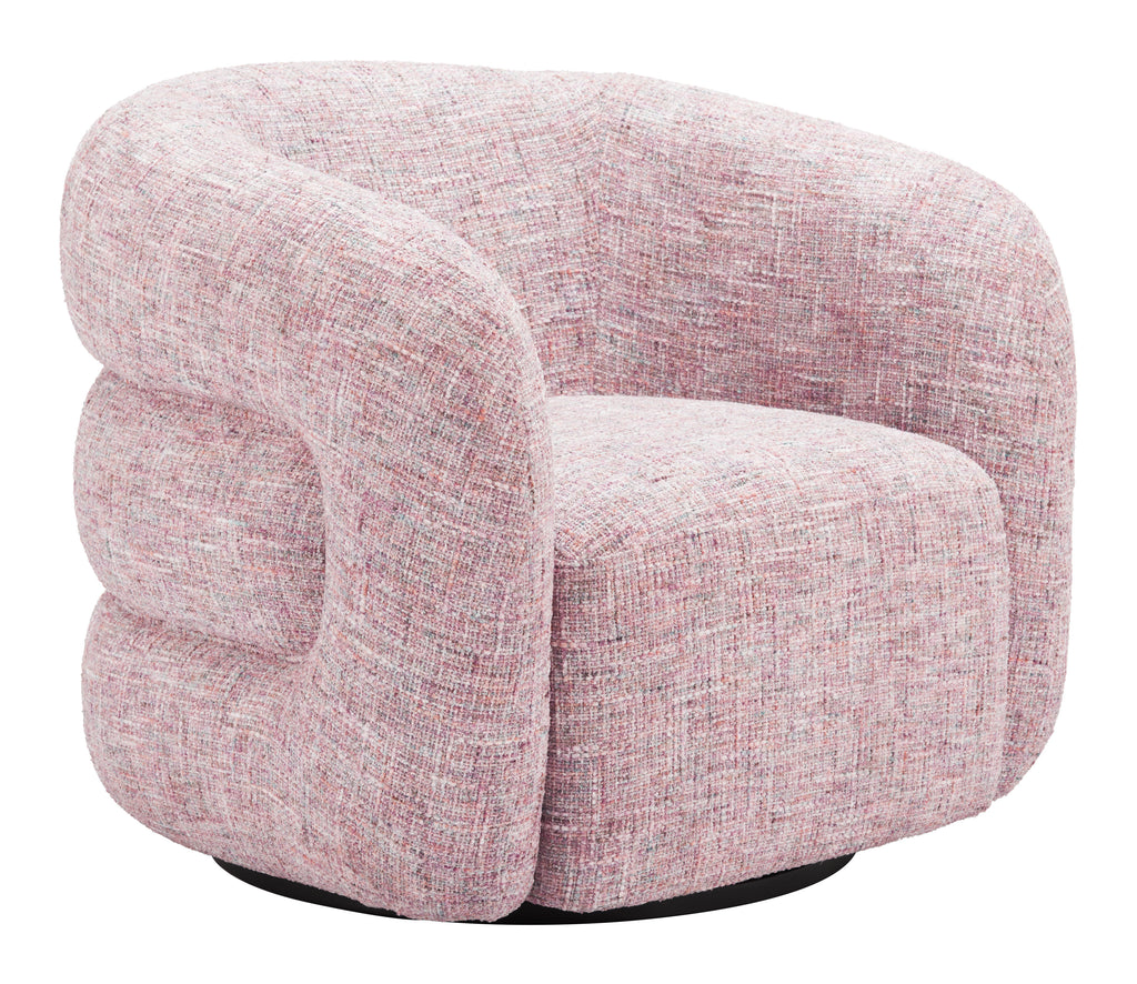 Zuo Refine Swivel Chair Pink Tweed