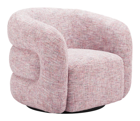 Zuo Refine Swivel Chair Pink Tweed