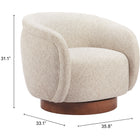 Zuo Vinta Swivel Chair Beige