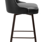 Zuo Keppel Swivel Barstool Black & Bronze
