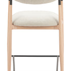 Zuo Equinox Counter Stool Oyster Gray & Natural