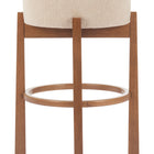Zuo Nade Barstool (Set of 2) Beige & Walnut