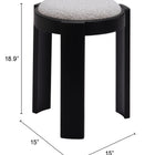 Zuo Banjul Ottoman Misty Gray