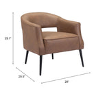 Zuo Berkeley Accent Chair Vintage Brown