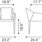 Zuo Andover Dining Chair (Set of 2) Beige