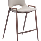 Zuo Desi Counter Stool (Set of 2) Beige & Walnut