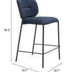 Zuo Plat Counter Stool (Set of 2) Blue