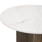 Zuo Tailo Side Table White & Brass