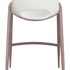 Zuo Desi Counter Stool (Set of 2) White & Walnut