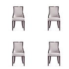 Manhattan Comfort Grand Traditional 8-Piece Dining Chair Set in Light Gray