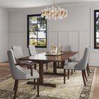 Manhattan Comfort Shubert Modern 6-Piece Dining Chair Set in Light Gray