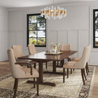 Manhattan Comfort Shubert Modern 6-Piece Dining Chair Set in Tan
