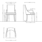 Manhattan Comfort Shubert Modern 6-Piece Dining Chair Set in Tan