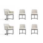 Manhattan Comfort Serena Modern 6-Piece Dining Set in Ivory