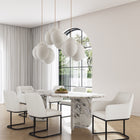 Manhattan Comfort Serena Modern 6-Piece Dining Set in Ivory