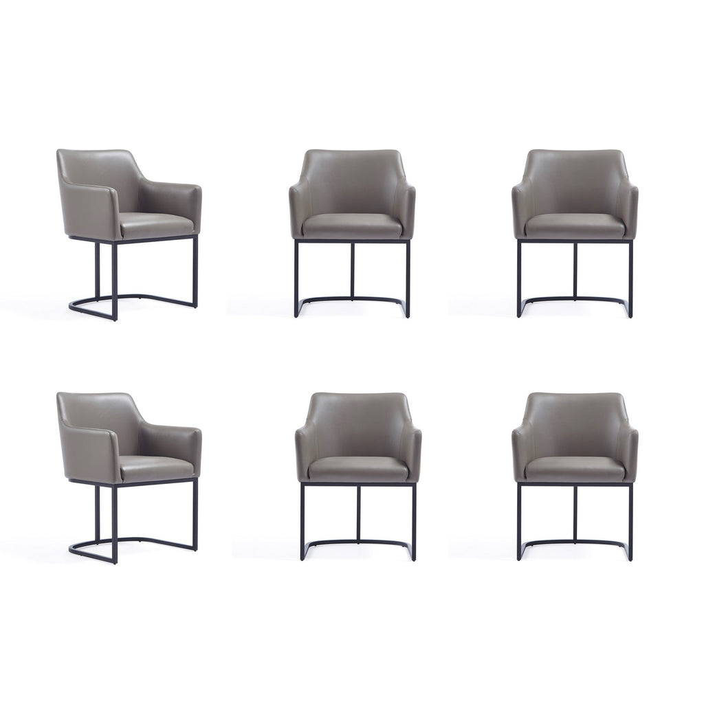 Manhattan Comfort Serena Modern 6-Piece Dining Set in Taupe