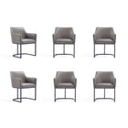 Manhattan Comfort Serena Modern 6-Piece Dining Set in Taupe