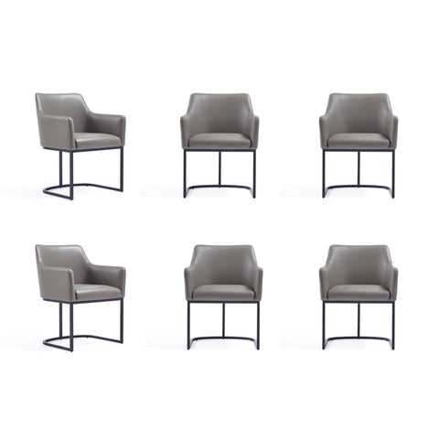 Manhattan Comfort Serena Modern 6-Piece Dining Set in Taupe