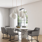 Manhattan Comfort Serena Modern 6-Piece Dining Set in Taupe