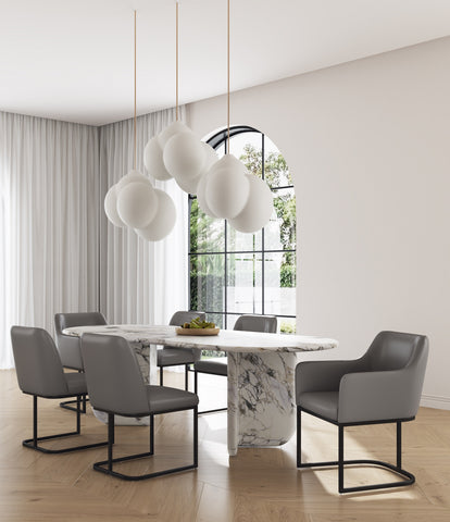 Manhattan Comfort Serena Modern 6-Piece Dining Set in Taupe