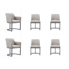 Manhattan Comfort Serena Modern 6-Piece Dining Set in Light Gray