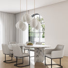 Manhattan Comfort Serena Modern 6-Piece Dining Set in Light Gray