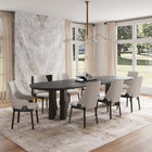 Manhattan Comfort Kara Modern 8-Piece Dining Chair Set in Light Gray