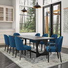 Manhattan Comfort Hillman Modern 8-Piece Dining Chair Set in Blue