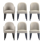 Manhattan Comfort Hillman Modern 6-Piece Dining Chair Set in Light Gray
