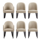 Manhattan Comfort Hillman Modern 6-Piece Dining Chair Set in Sand