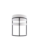 Manhattan Comfort Augusta Modern Vegan Leather Metal Dining Chair in White - Set of 6