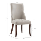 Manhattan Comfort Connie Modern 6-Piece Dining Chair Set in Light Gray