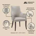 Manhattan Comfort Connie Modern 6-Piece Dining Chair Set in Light Gray