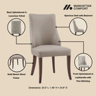 Manhattan Comfort Connie Modern 6-Piece Dining Chair Set in Taupe